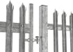 Close up of the hinge of the PaliFence® Palisade Gate 