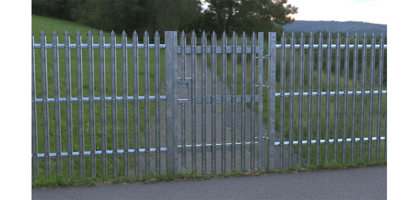 PaliFence® Palisade Security Single Leaf Gate securing a private walkway