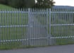 PaliFence® Palisade Security Single Leaf Gate securing a private walkway