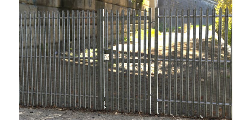 PaliFence® Palisade Security Single Leaf Gate Securingan industrial area
