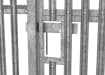Close up showing the sliding latch of the PaliFence® Palisade Gate 