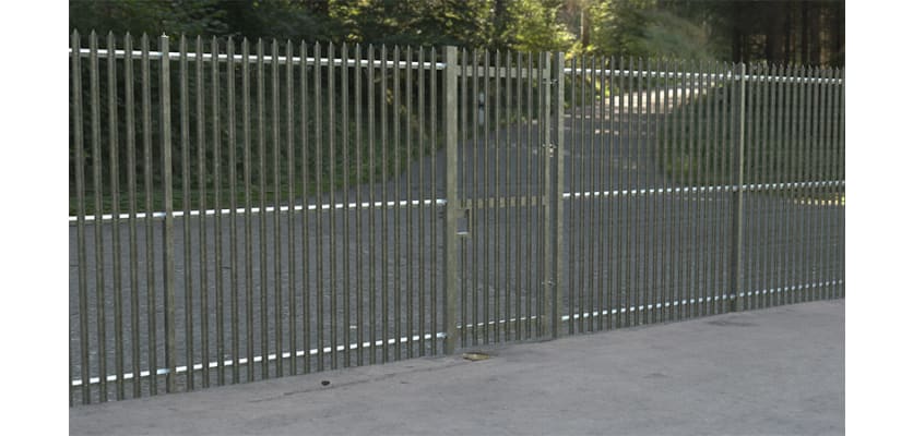 PaliFence® Palisade Security Single Leaf Gate Securing a Private Walkway