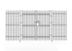 PaliFence® 2.0m High Palisade Security Double Leaf Gate installed in a Palisade Fencing Line 