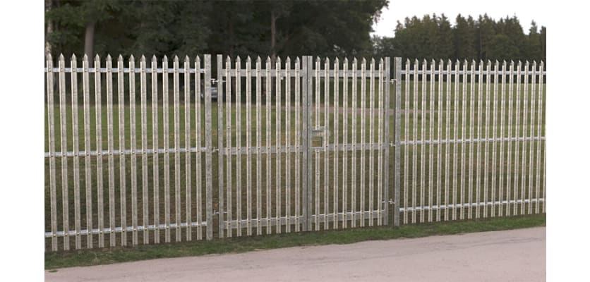 PaliFence® Palisade Security Double Leaf Gate Securing Private Land