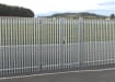 PaliFence® Palisade Security Double Leaf Gate Securing a Park