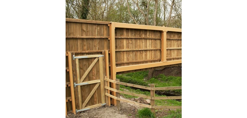 1.0m Wide EchoReflect Acoustic Timber Gate installed
