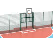 Close up of MUGAPlay® Secure 35 goal and basketball hoop kit
