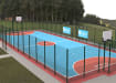 MUGAPlay® Secure 35 Rebound MUGA Kit installed in a park