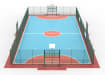 MUGAPlay® Secure 35 Rebound MUGA Kit render showing the pitch and fencing