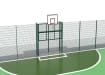 Close up of MUGA goal kit and basketball hoop