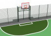 MUGAPlay® Secure 38 Rebound MUGA Kit, showing the basketball hoop and football goal