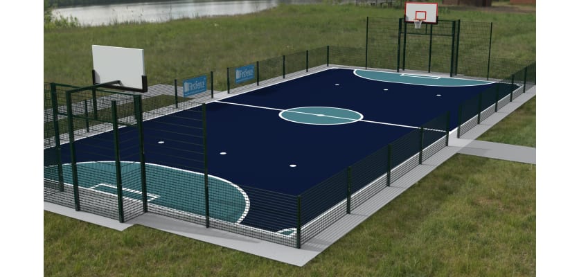 Versatile MUGAPlay® Rebound MUGA Mini Kit featuring colourful rebound boards and durable construction for sports training and games.