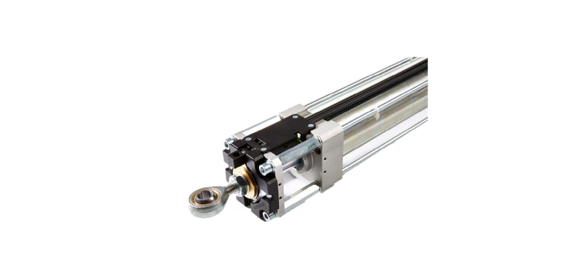 A Cross Section of the end of the hydraulic swing gate operator 