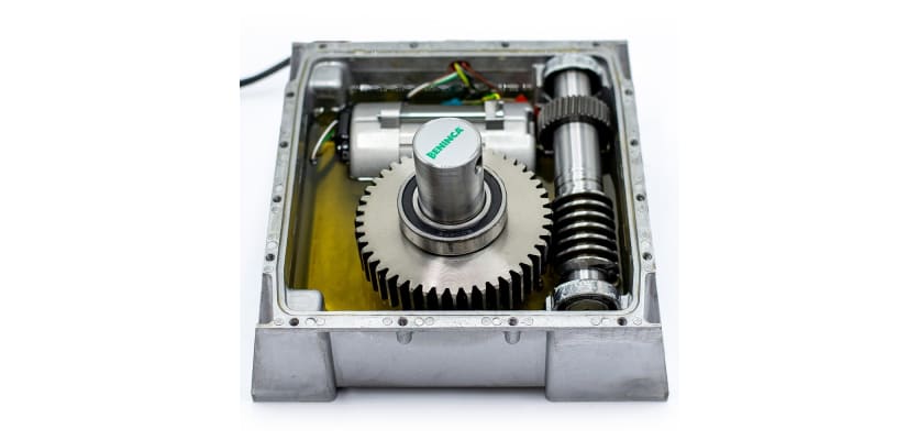 Bottom View of the Underground Swing Gate Operator 
