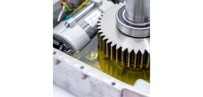 Close Up of the Motor and Gear Mechanism