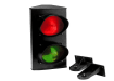 Traffic Light With Red And Green Lights 