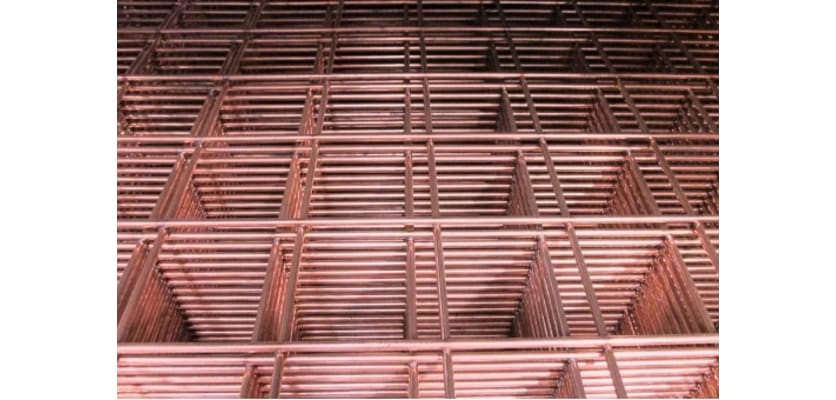 1" x 1" Bright Copper Washed Welded Wire Mesh Panel