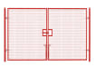 Red Double Leaf Vehicle Site Gate Kit