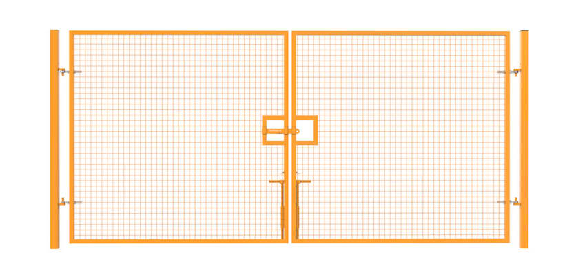 Yellow Double Leaf Vehicle Site Gate Kit
