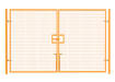 Yellow Double Leaf Vehicle Site Gate Kit