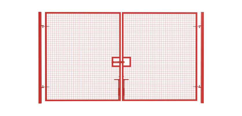 Red Building Site Gate Kit