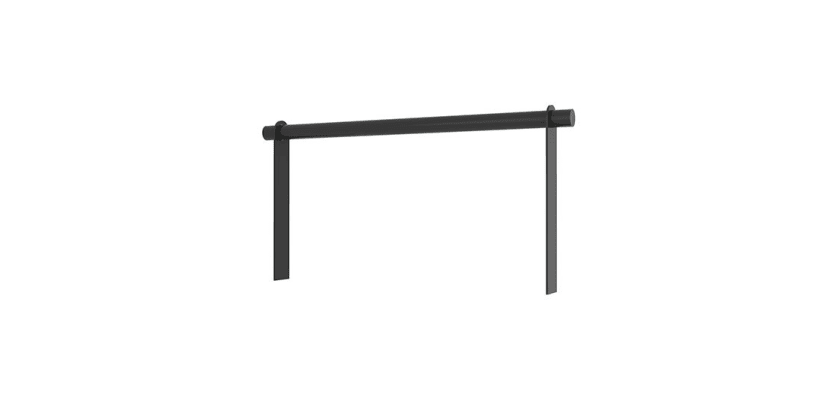 Steel Knee Railing with a Black Powder Coated Finish