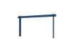 Steel Knee Railing with a Blue Powder Coated Finish