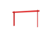 Steel Knee Railing with a Red Powder Coated Finish