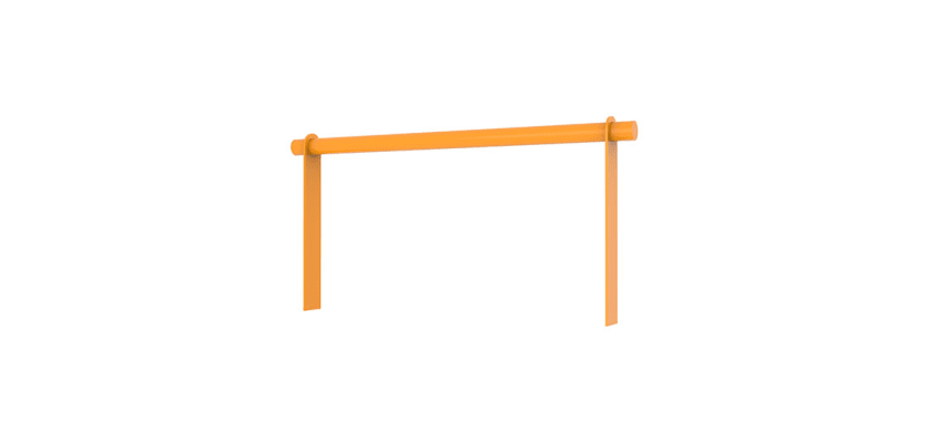 Steel Knee Railing with a Black Powder Coated Finish