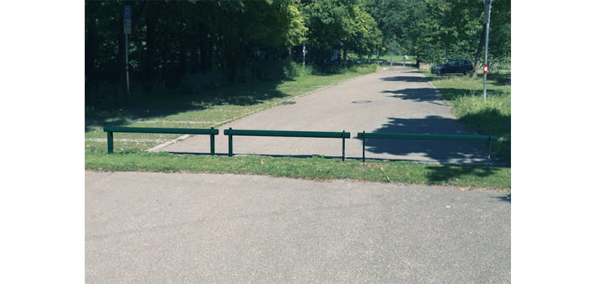 Steel Knee Railings in a Car Park