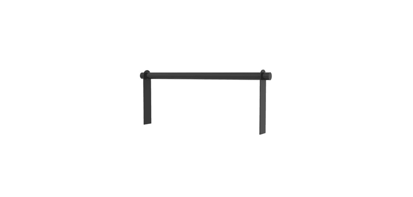 Steel Knee Rail with a Black Powder Coated Finish