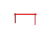Steel Knee Rail with a Red Powder Coated Finish