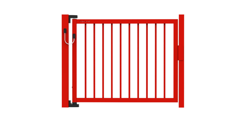 Red PlaySecure® 1.0m x 1.2m Wide Single Railing Gate Kit