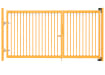 Yellow PlaySecure® 1.0m x 2.9m Wide Machine Access Double Railing Gate Kit