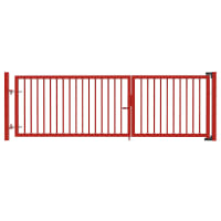 Red PlaySecure® 1.0m x 2.9m Wide Machine Access Double Railing Gate Kit