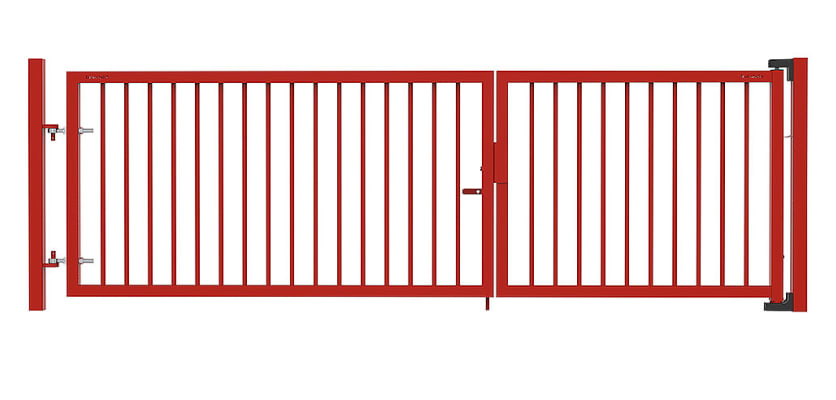 Red PlaySecure® 1.0m x 2.9m Wide Machine Access Double Railing Gate Kit