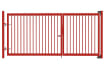 Red PlaySecure® 1.0m x 2.9m Wide Machine Access Double Railing Gate Kit
