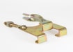 Steel scaffold ladder clamps for secure positioning