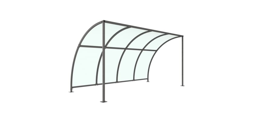 4.0m Leyton shelter with PETG roof 