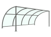 4.0m Leyton shelter with PETG roof 