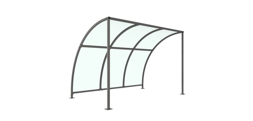 3.0m wide Leyton Shelter with PETG Roof 