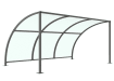 3.0m wide Leyton Shelter with PETG Roof 