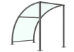 1.0m Wide Leyton Shelter with PETG sheet 