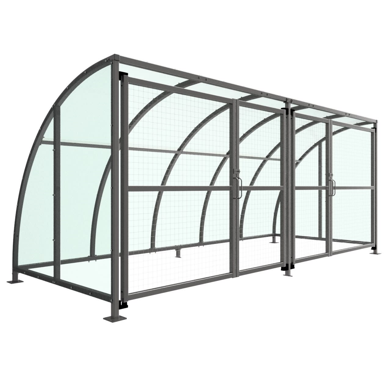 MC1 Secure Cycle Shelter with Mesh Gates