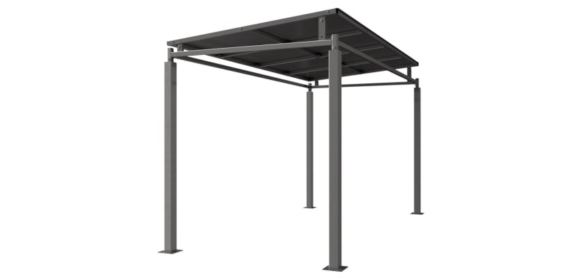 Bedford Galvanised Steel Outdoor Shelter - 4.0m Wide 