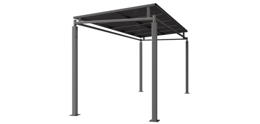 Bedford Galvanised Steel Outdoor Shelter - 5.0m Wide 