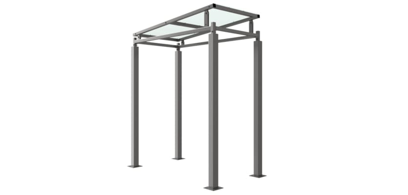 Bedford Shelter with PETG Roof - 1.0m Wide 