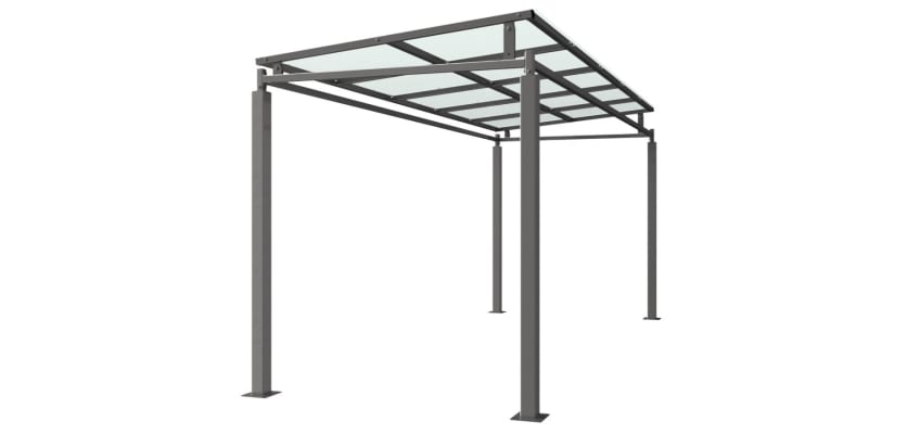 Bedford Shelter with PETG Roof - 5.0m Wide 