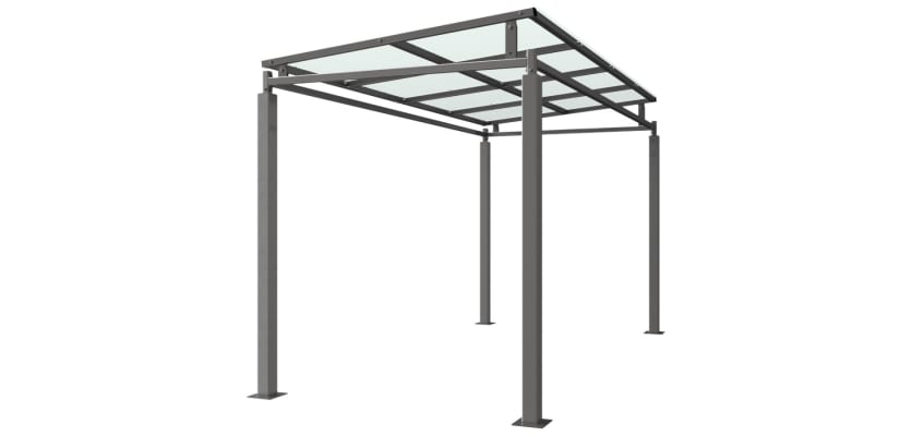 Bedford Shelter with PETG Roof - 4.0m Wide 