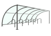 VS1 Shelter with PETG Roof - 5.0m Wide 